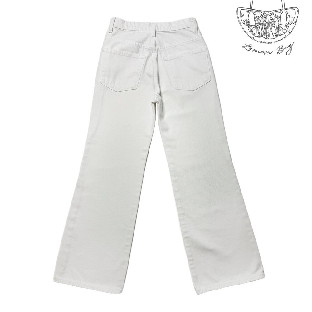 J Brand / High Rise Wide Cropped Jeans / Size 24 / White - Picture 4 of 7